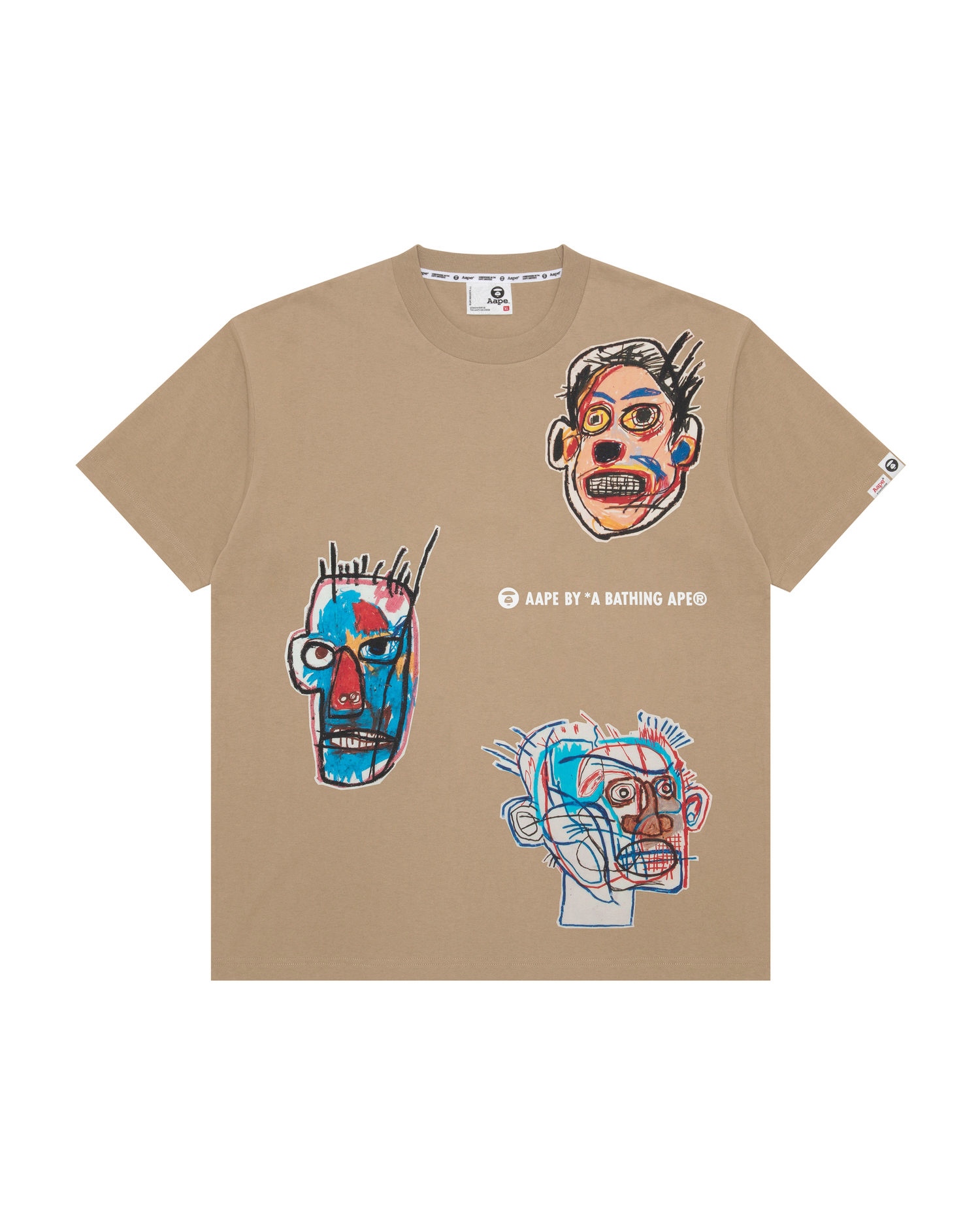 slide 1 - Aape x Jean-Michel Basquiat Sand Tee