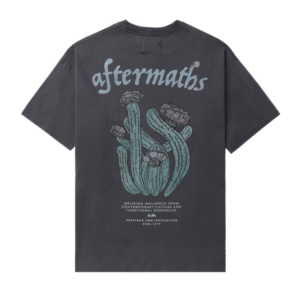 slide 1 - Barrel Cactus Graphic Grey Tee