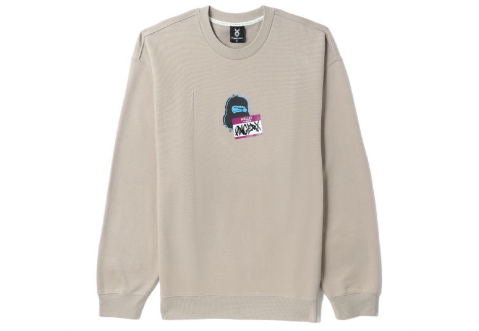 slide 1 - Beige Logo Graphic Sweatshirt