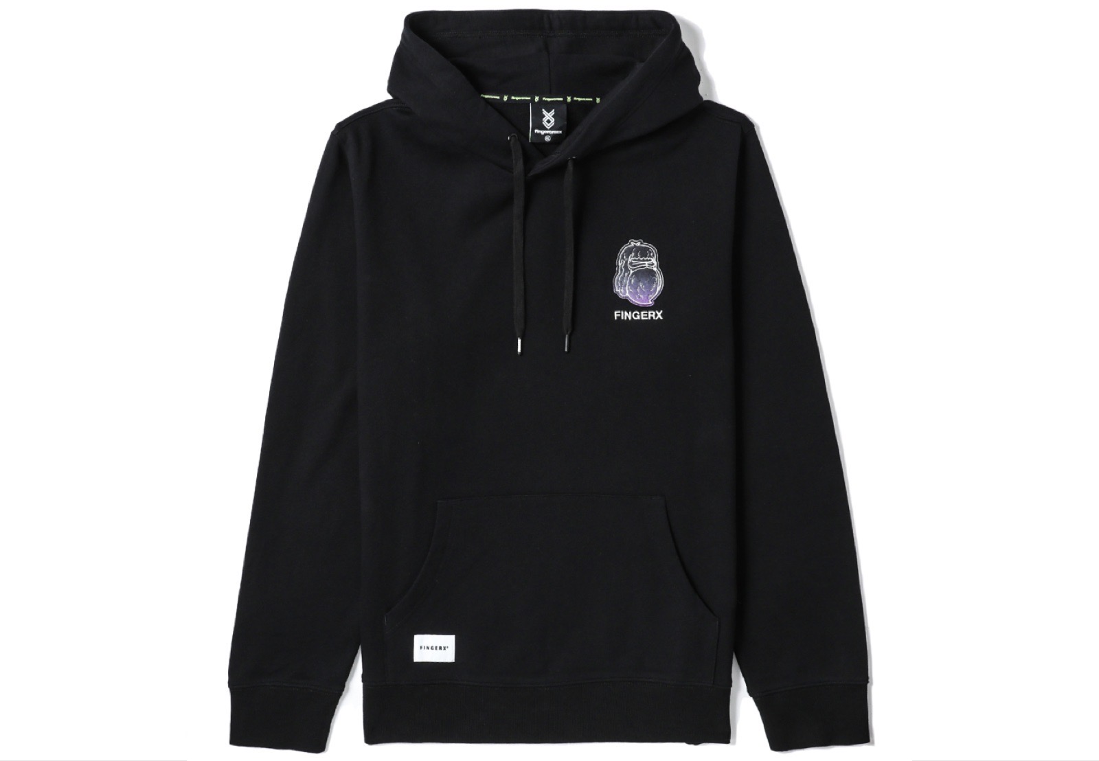slide 1 - Black Logo Patch Hoodie