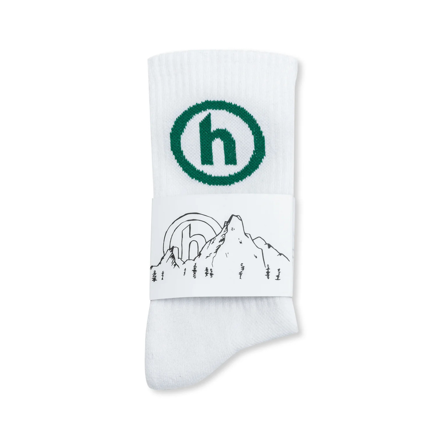 slide 2 - Classic White/Green Socks