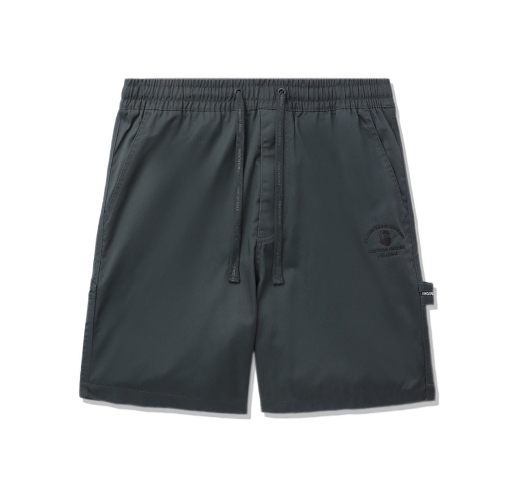 slide 1 - Elasticated Dark Grey Shorts