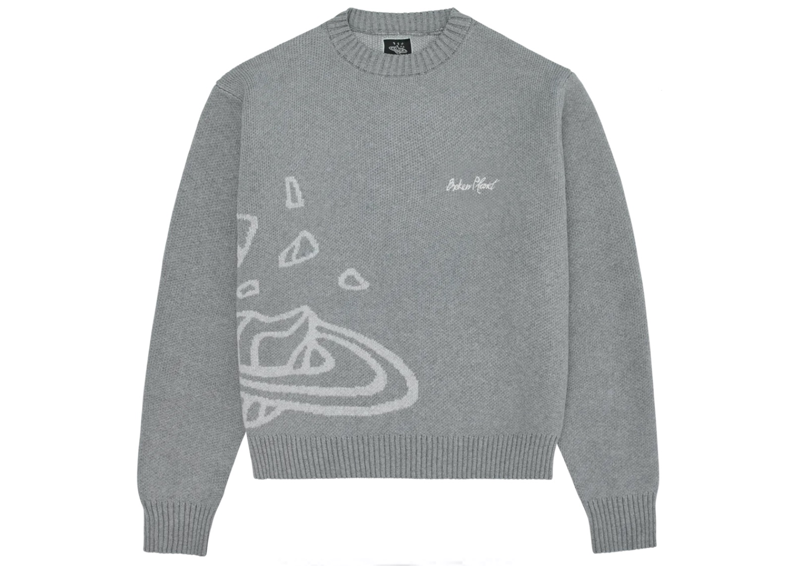 slide 1 - Heather Grey Knit Sweater