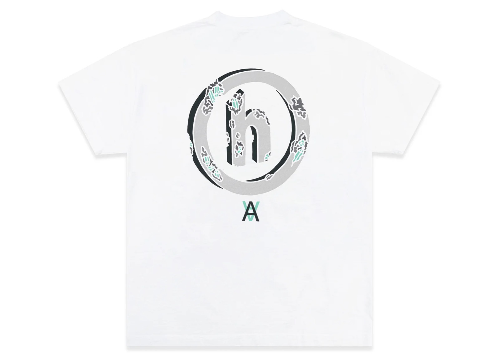 slide 1 - Hidden × Daniel Arsham White Eroded Tee