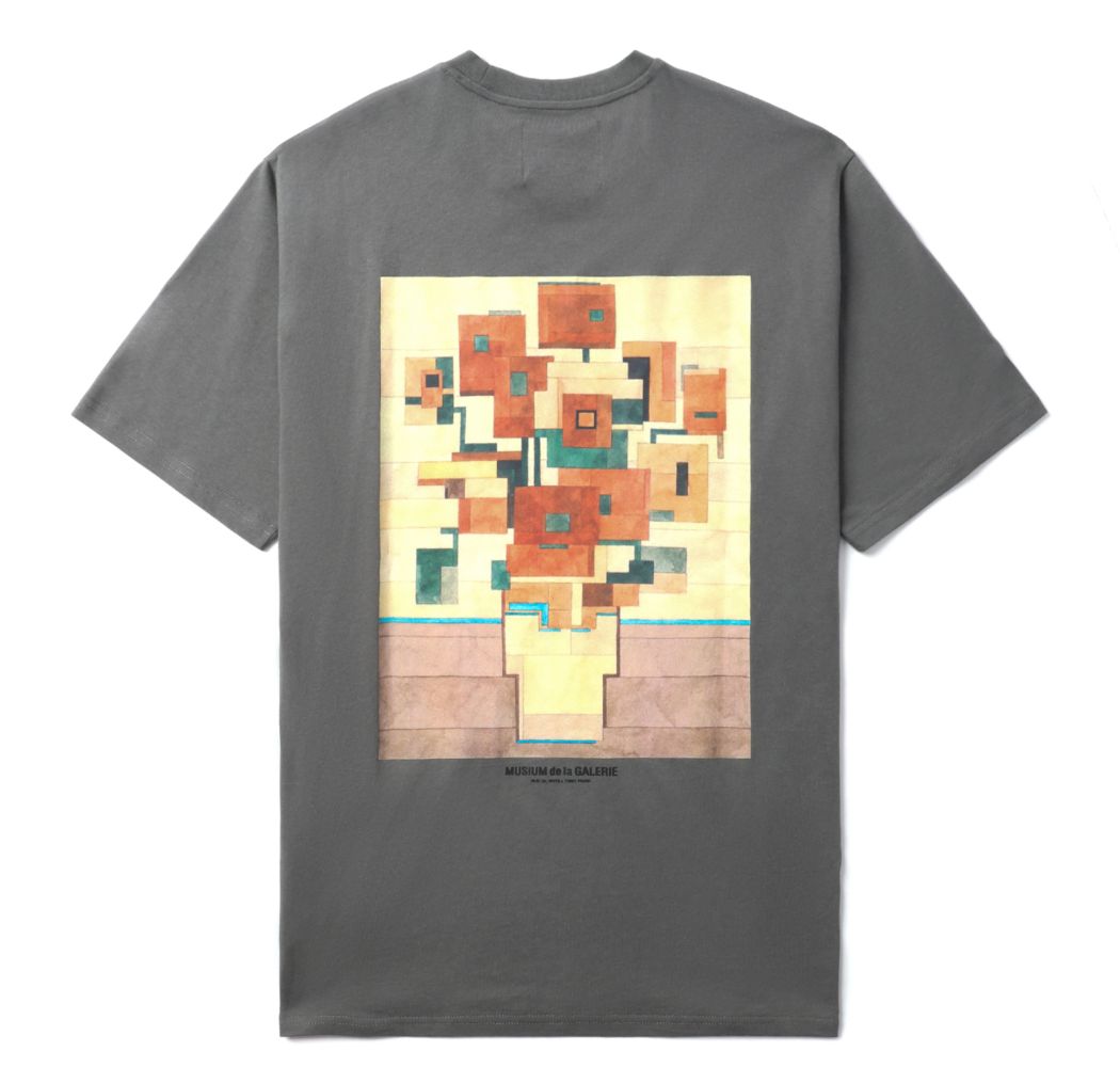 slide 1 - Impressionist Cubism Grey Tee