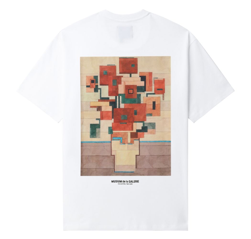 slide 1 - Impressionist Cubism White Tee