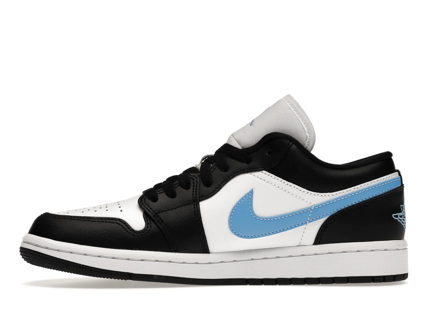 slide 3 - Jordan 1 Low Black University Blue White (W)
