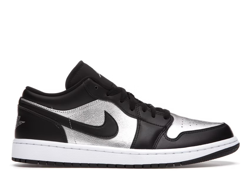 slide 1 - Jordan 1 Low SE Black Metallic Silver (W)