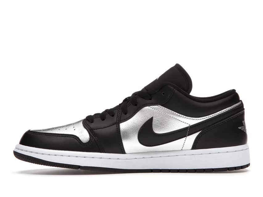 slide 3 - Jordan 1 Low SE Black Metallic Silver (W)