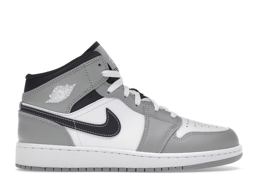 slide 1 - Jordan 1 Mid Light Smoke Grey Anthracite (GS)