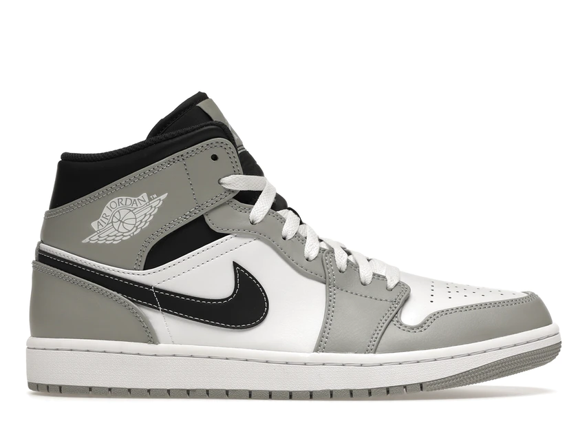 slide 1 - Jordan 1 Mid Light Smoke Grey Anthracite