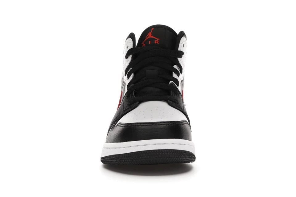 slide 2 - Jordan 1 Mid White Black Chile Red (GS)