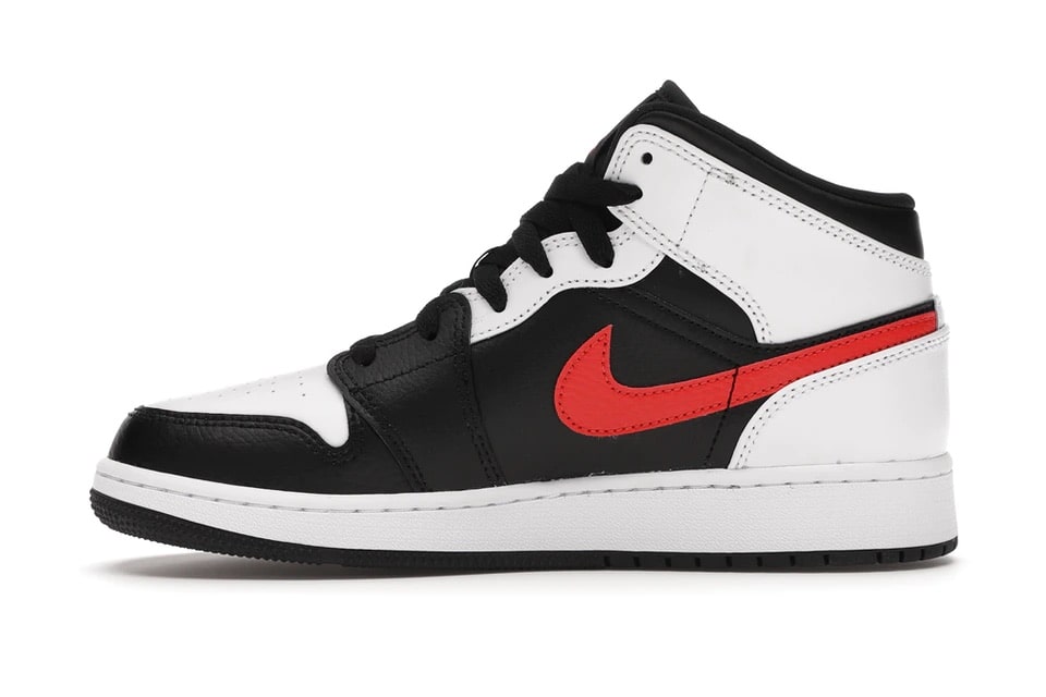 slide 3 - Jordan 1 Mid White Black Chile Red (GS)