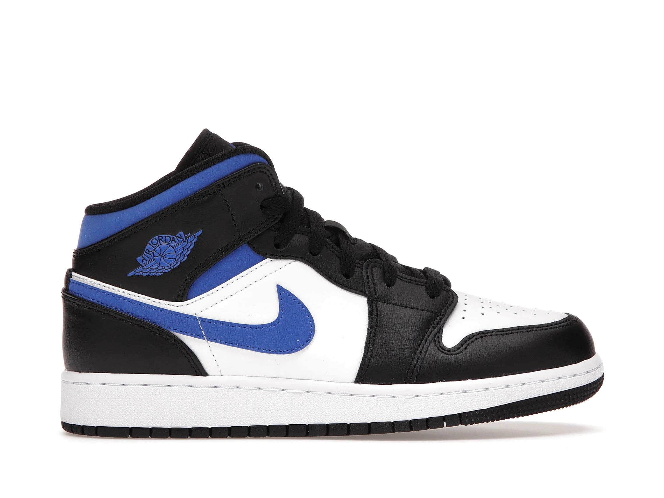 slide 1 - Jordan 1 Mid White Black Racer Blue (GS)