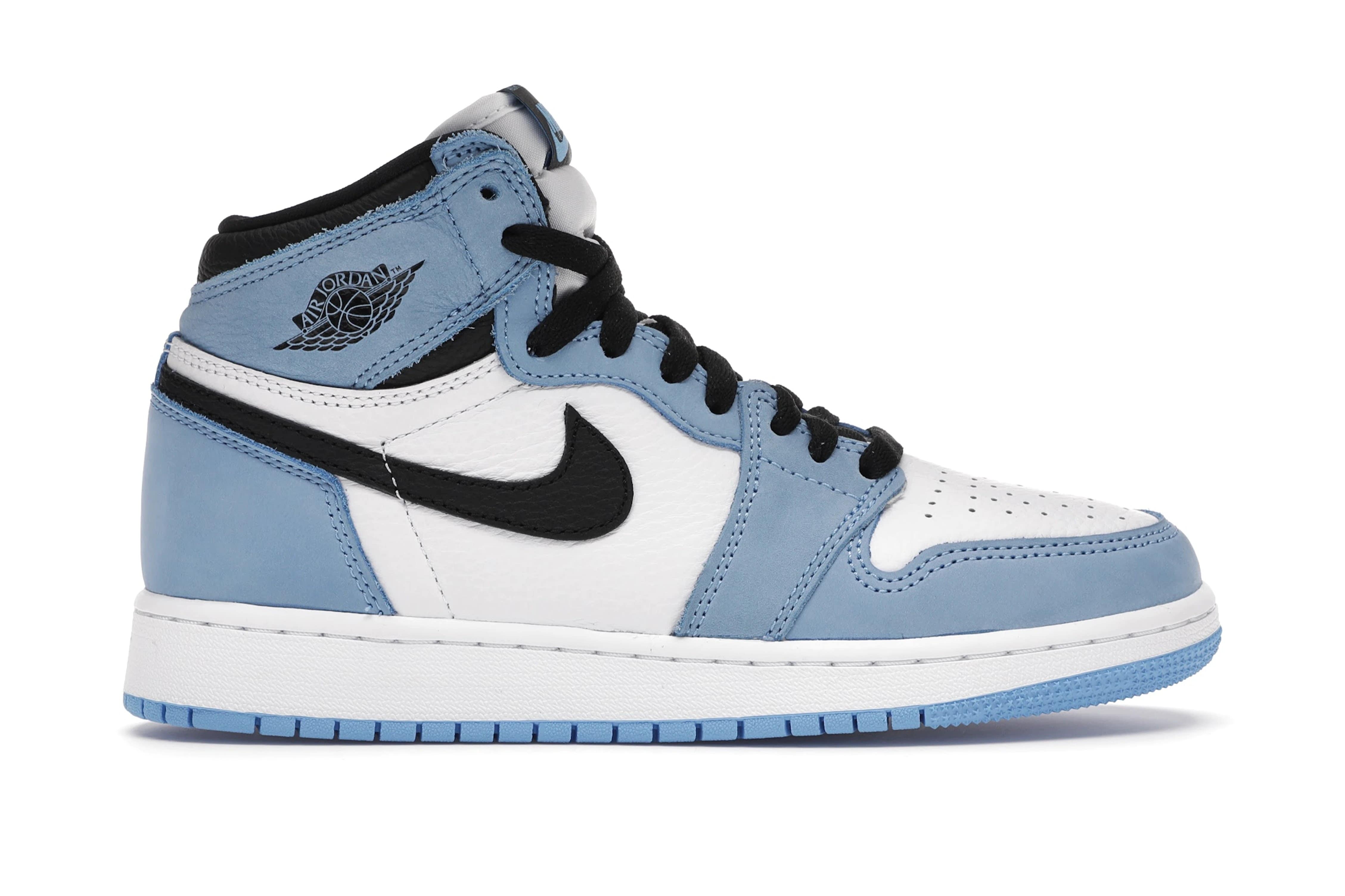 slide 1 - Jordan 1 Retro High White University Blue Black (GS)