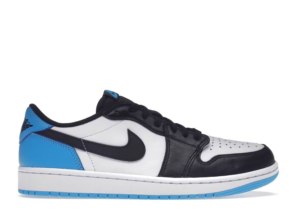 slide 1 - Jordan 1 Retro Low OG Black Dark Powder Blue