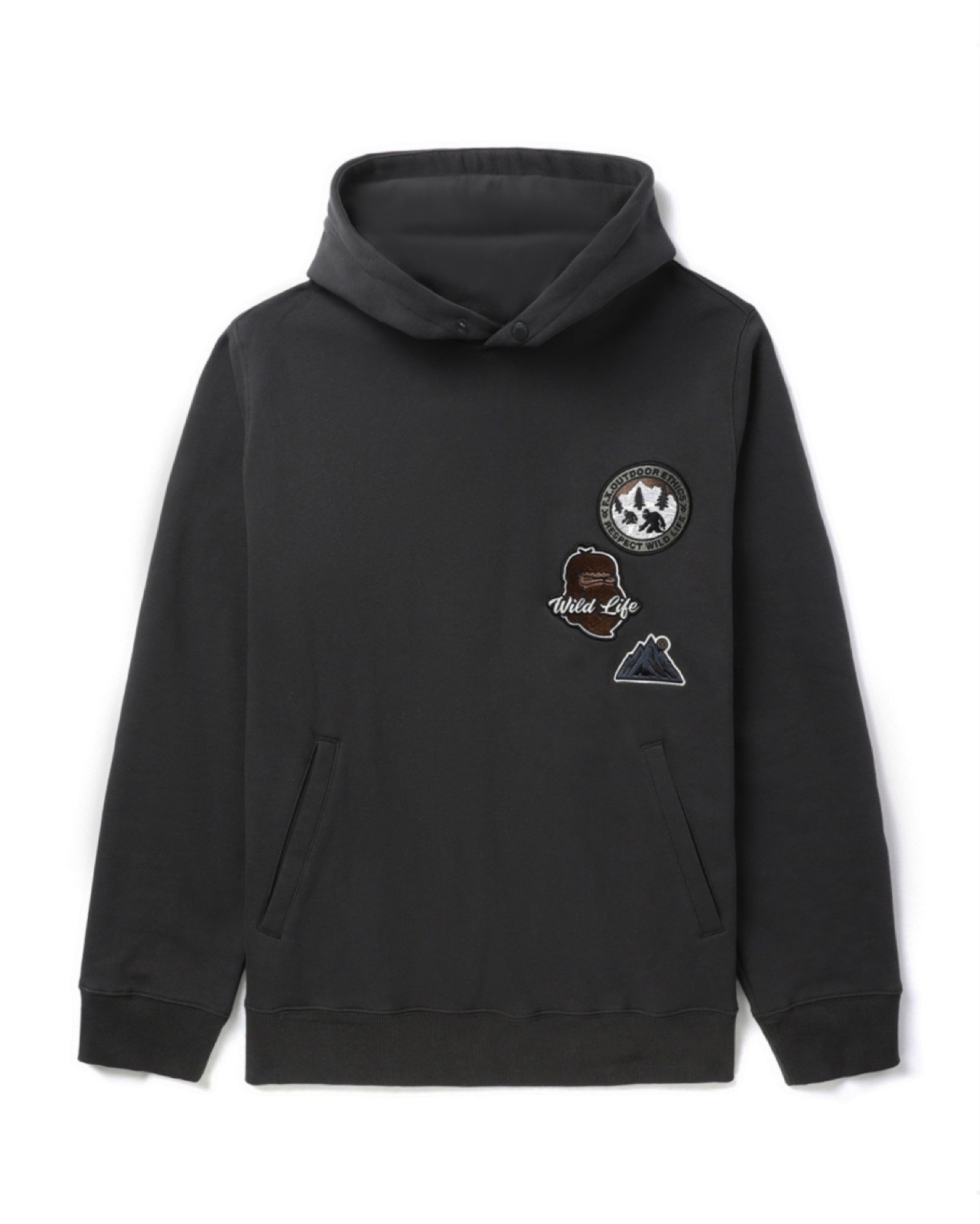 slide 1 - Logo Patch Dark Grey Hoodie