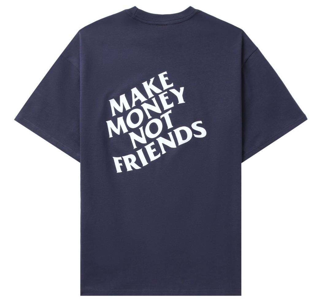 slide 1 - Make Money Not Friends Navy Tee