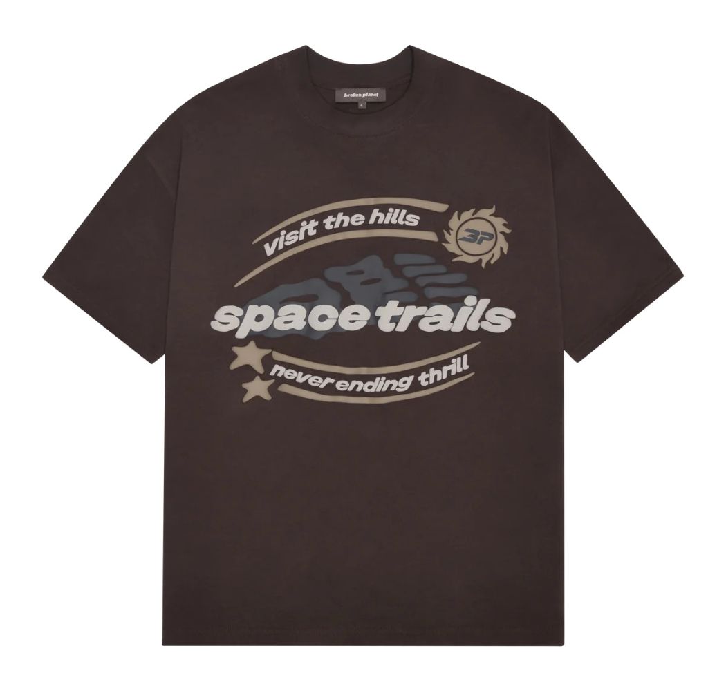 slide 1 - Mocha Brown Space Trails Tee