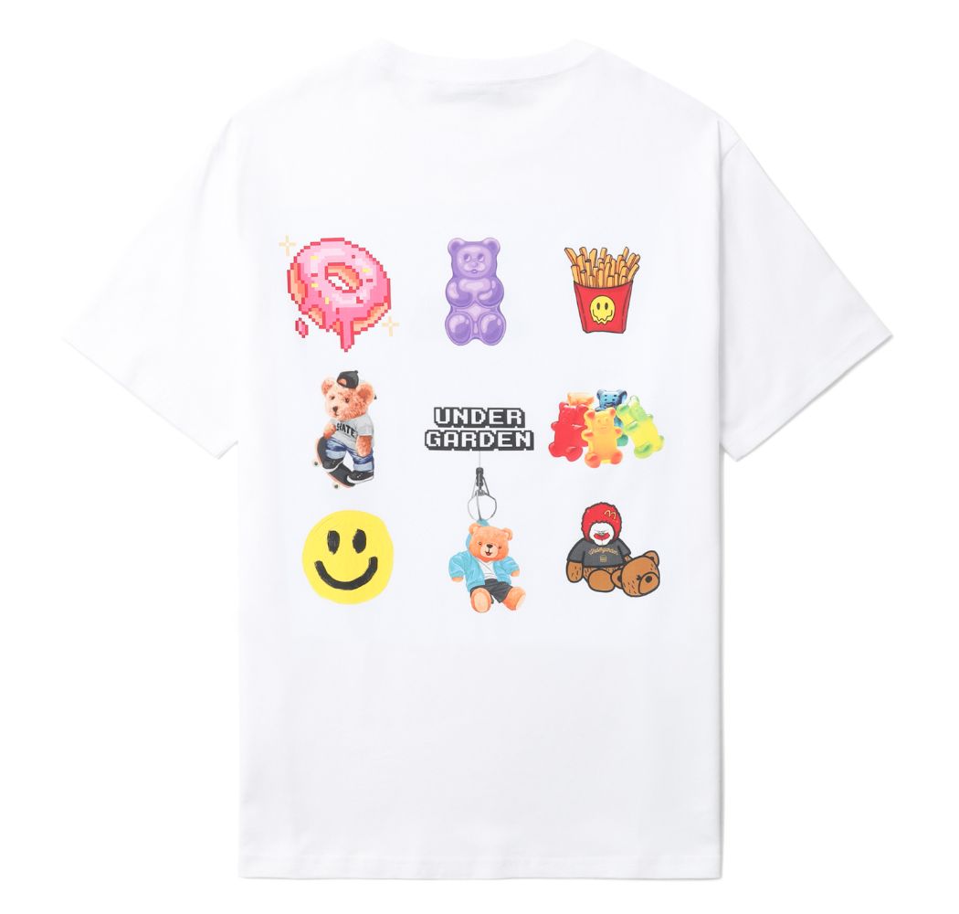 slide 1 - Multi Graphic White Tee