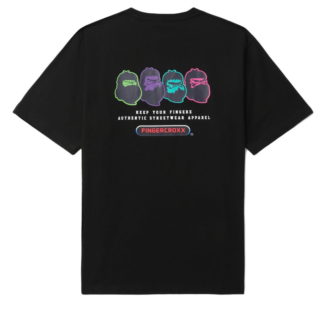 slide 1 - Neon Logo Black Tee