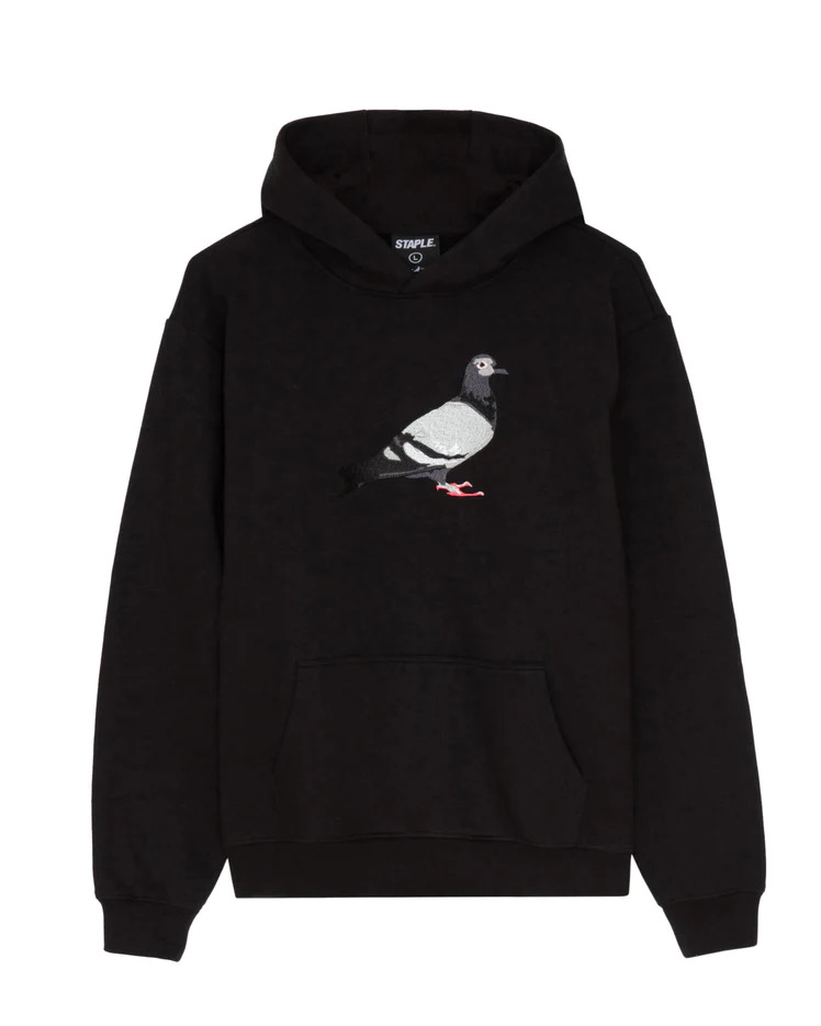 slide 1 - Pigeon Logo Black Hoodie