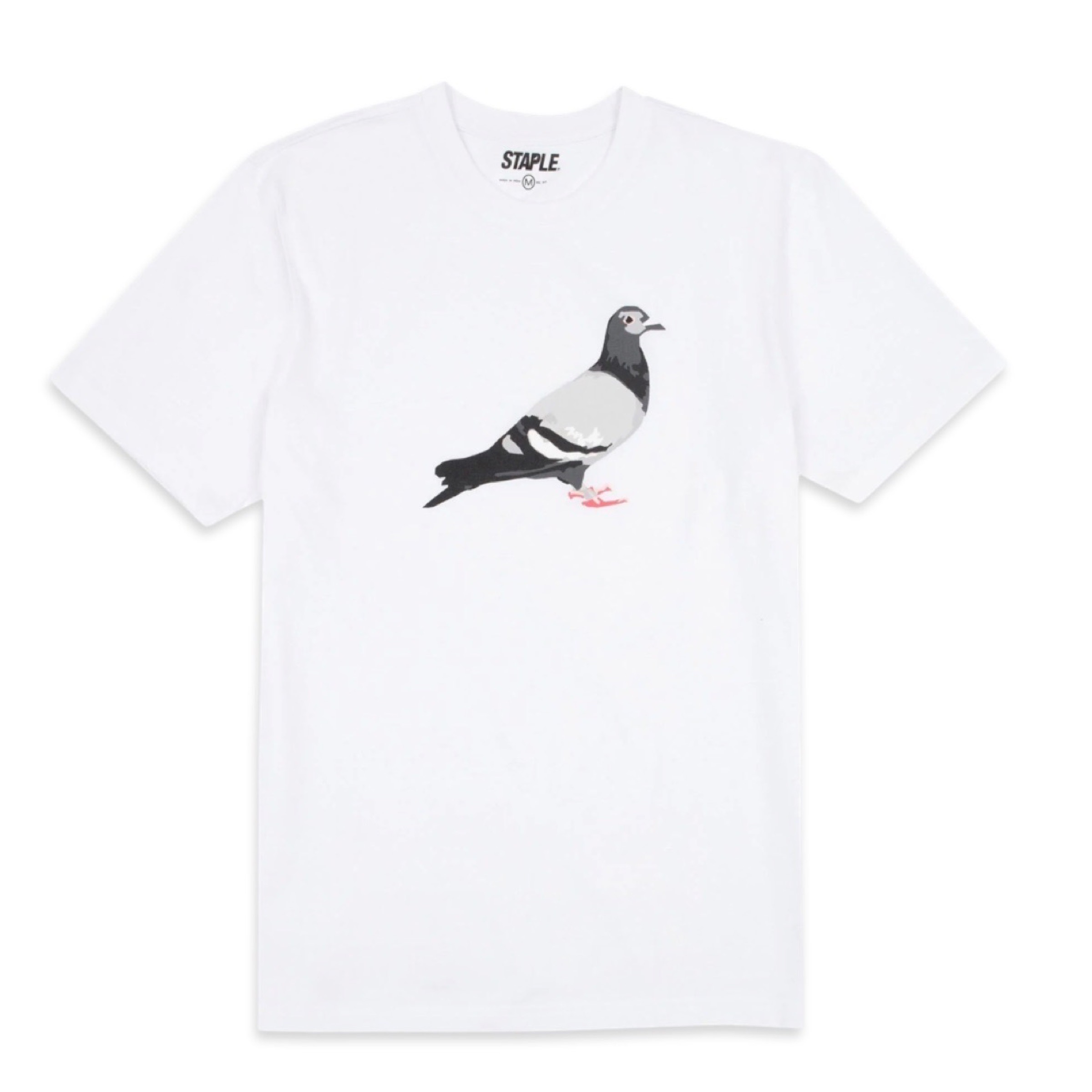 slide 1 - Pigeon Logo White Tee