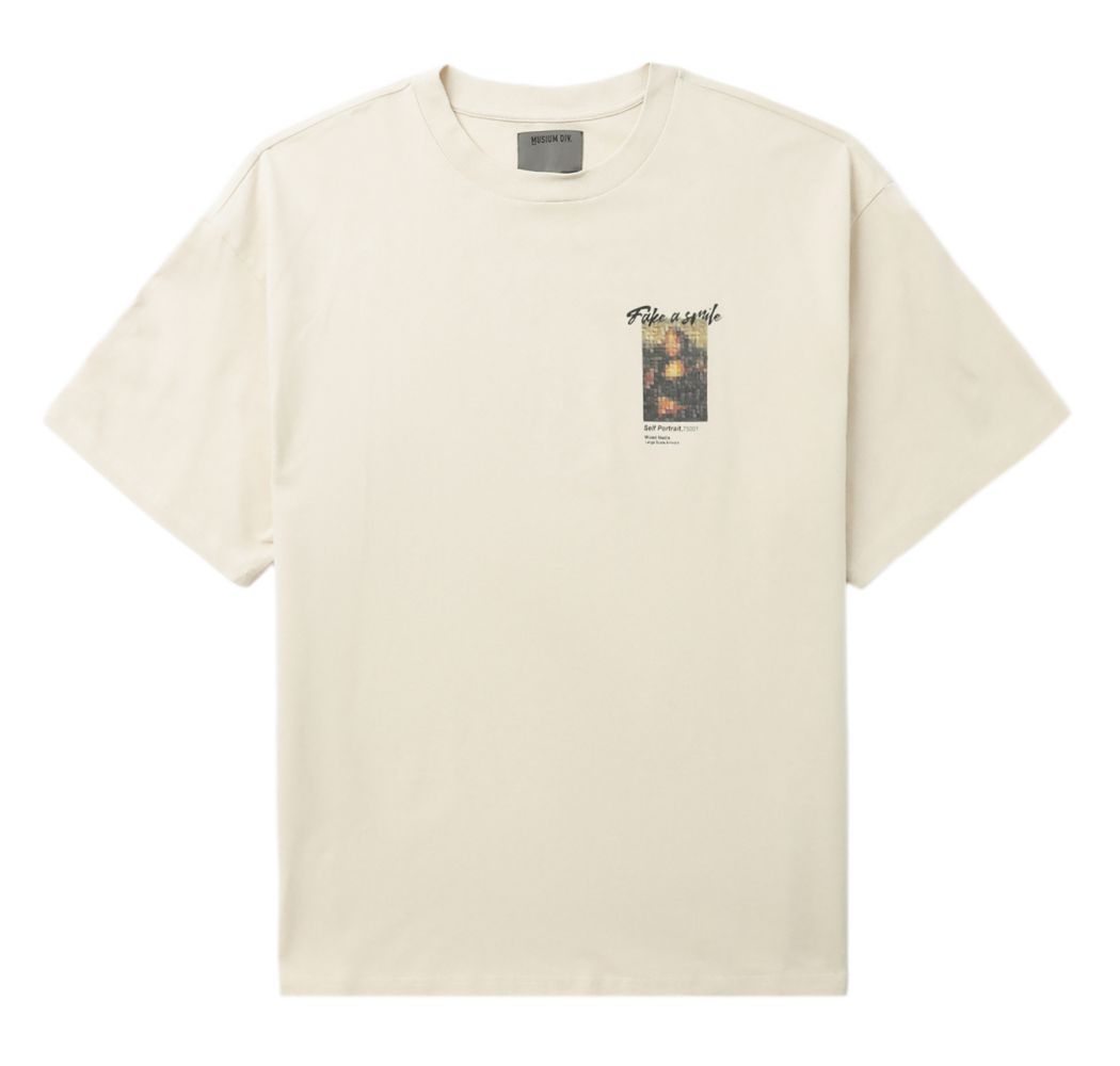 slide 2 - Portrait of Lisa Cream Tee