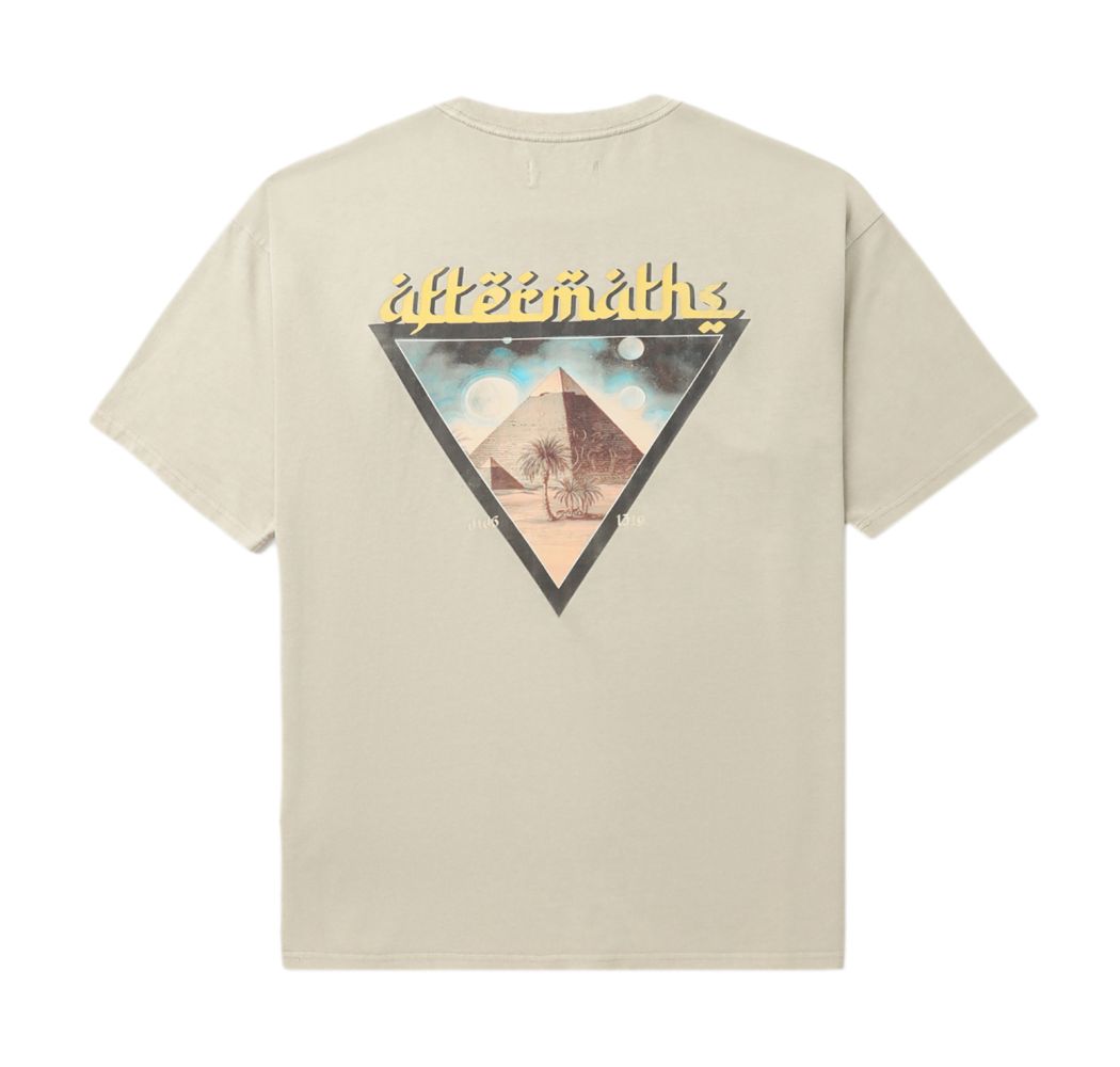 slide 1 - Reverse Pyramids Beige Tee