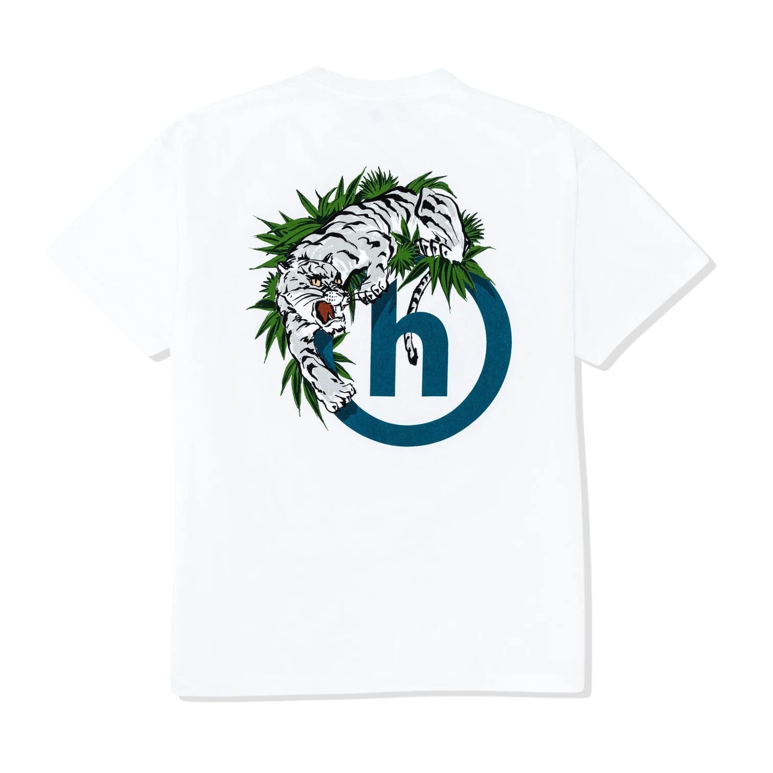 slide 1 - Tiger White/Blue Tee