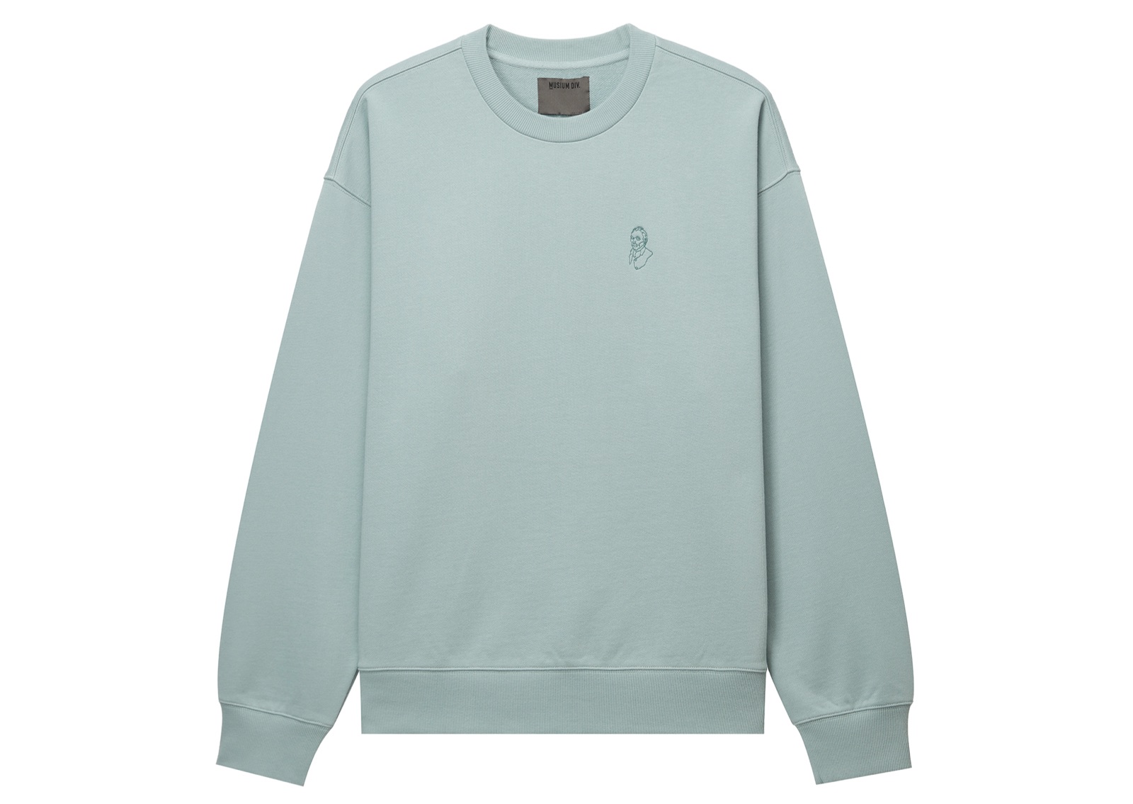 slide 2 - Tonal Embroidered Light Blue Sweatshirt
