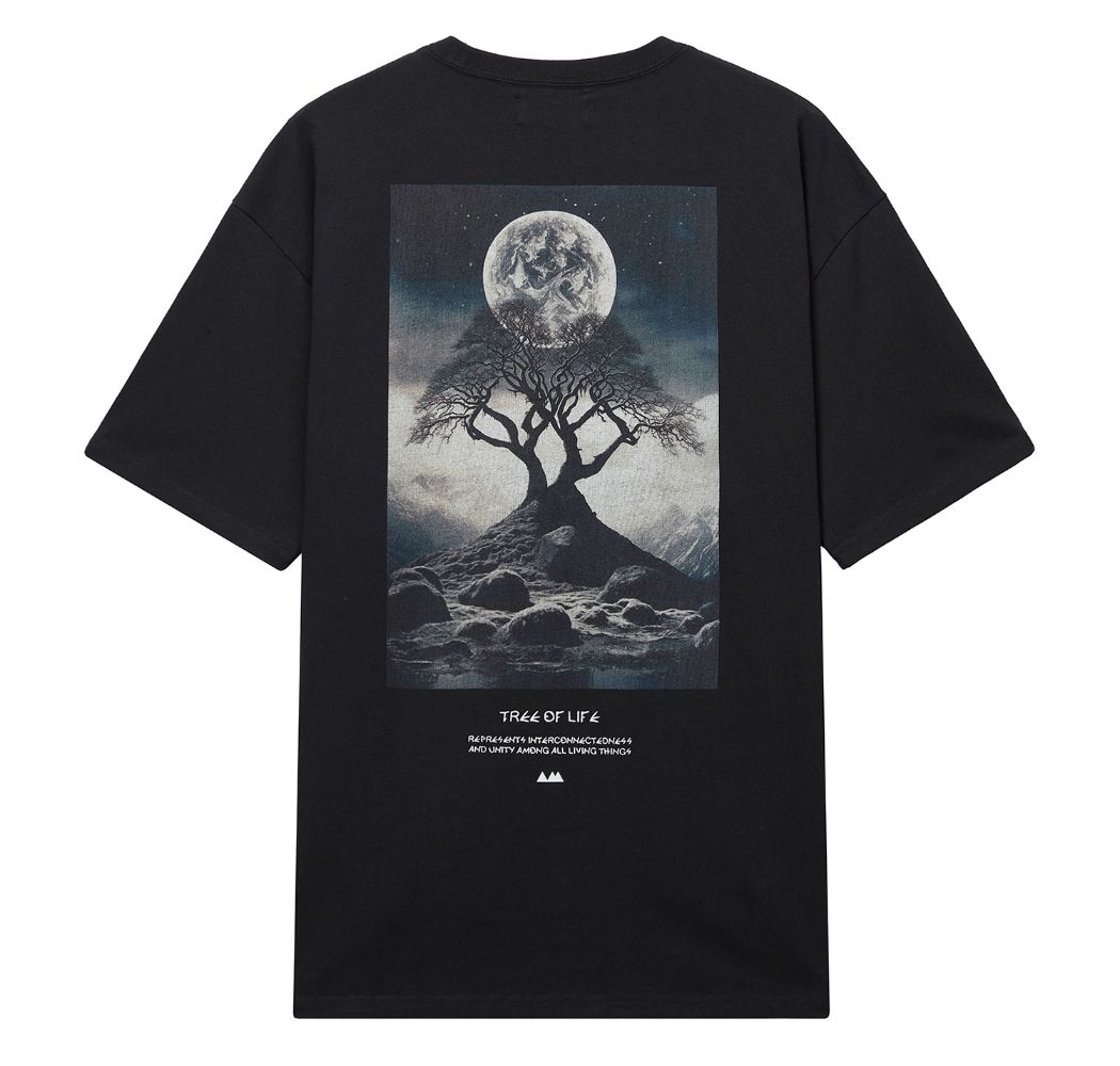 slide 1 - Tree of Life Dark Grey Tee