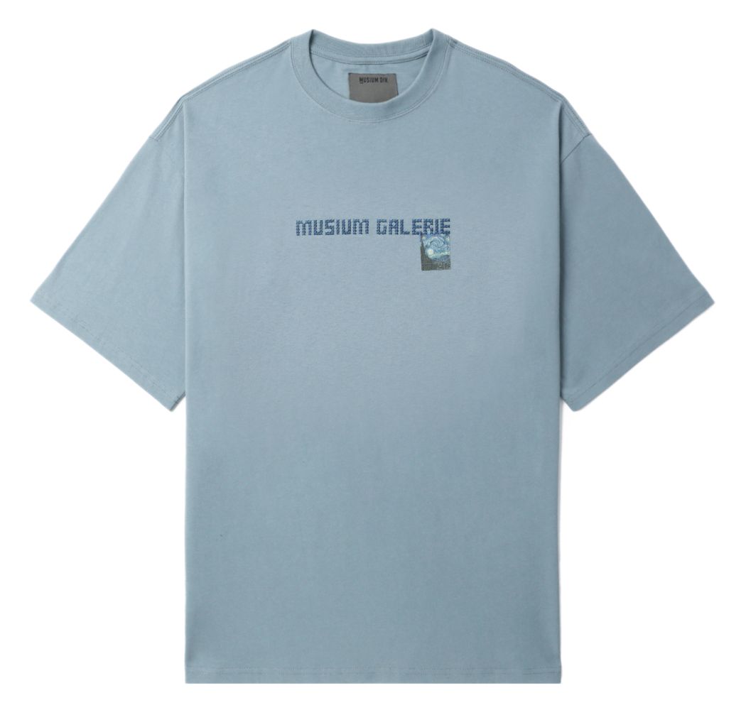 slide 2 - Van Gogh Embroidered Light Blue Tee