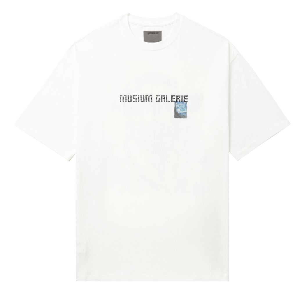 slide 2 - Van Gogh Embroidered White Tee