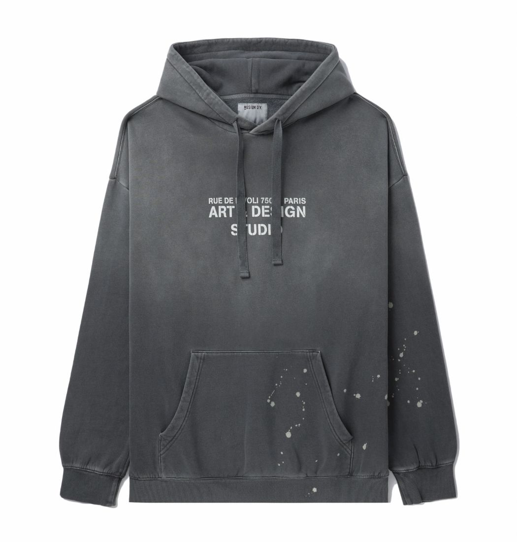 slide 2 - Washed Dark Grey Hoodie