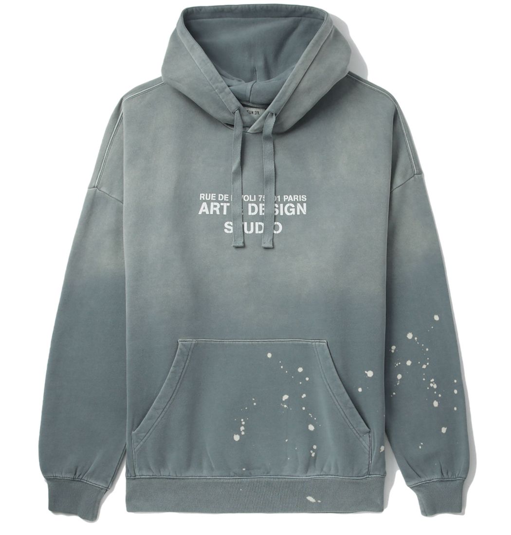 slide 2 - Washed Light Blue Hoodie