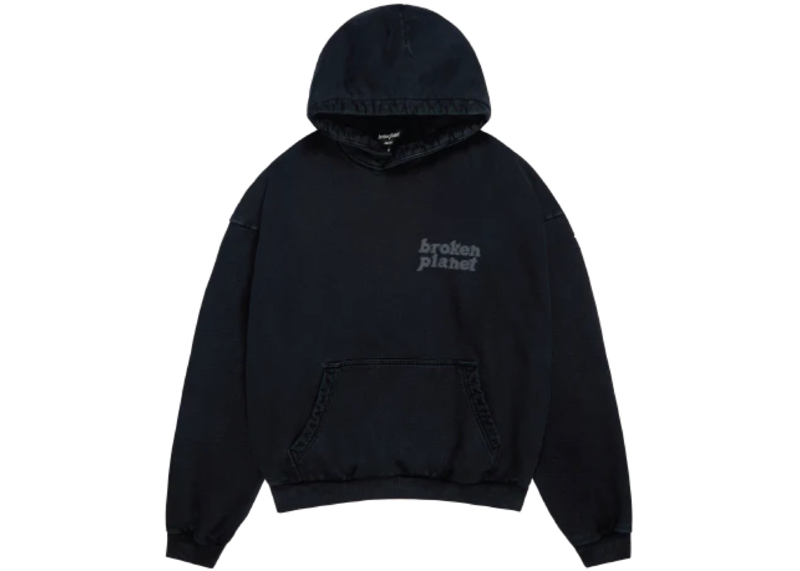 slide 1 - Washed Midnight Black Basic Hoodie
