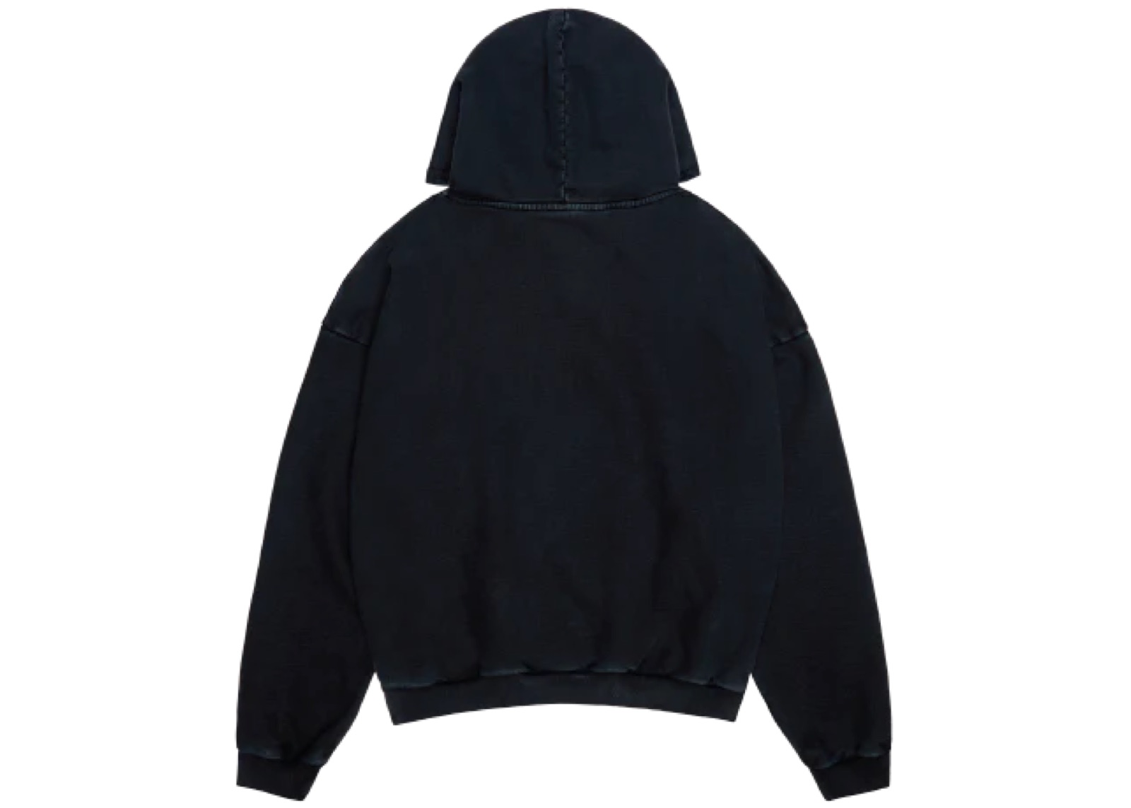 slide 2 - Washed Midnight Black Basic Hoodie