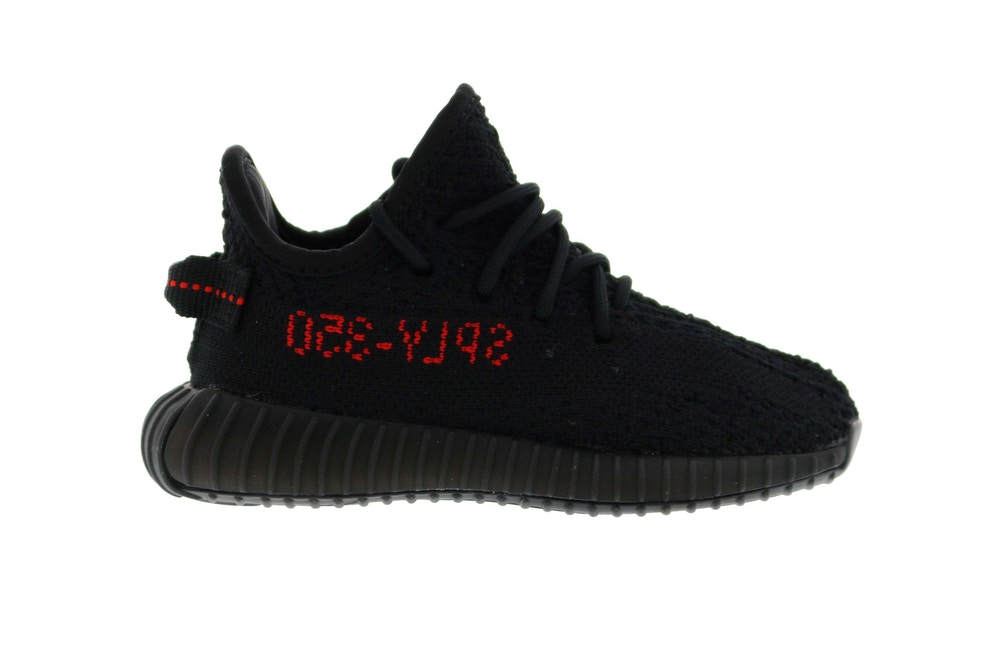 slide 1 - Yeezy 350 Black Red (Infants)