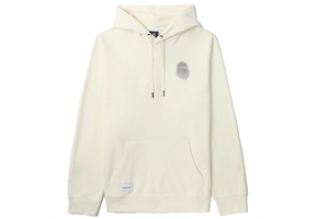 Logo Cream Embroidered Hoodie