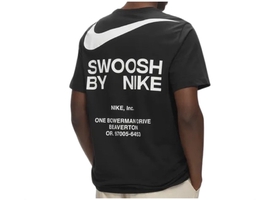 Black Swoosh Tee