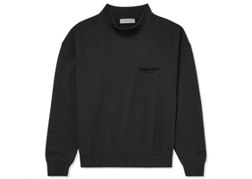 Black Mock Neck Sweatshirt