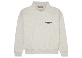 Light Oatmeal Mock Neck Sweatshirt