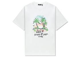 Sunset & Palm White Tee