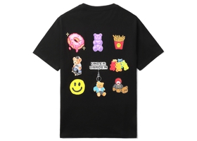 Multi Graphic Black Tee