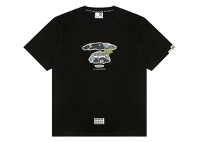 Camo Moonface Black Tee