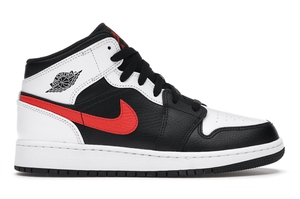 Jordan 1 Mid White Black Chile Red (GS)