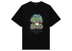 Sunset & Palm Black Tee